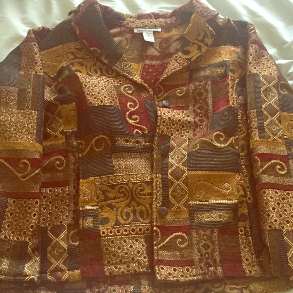Multi colored fall coat